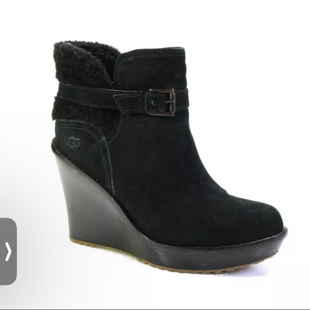 UGG Women's Black Wedge Ankle Boots